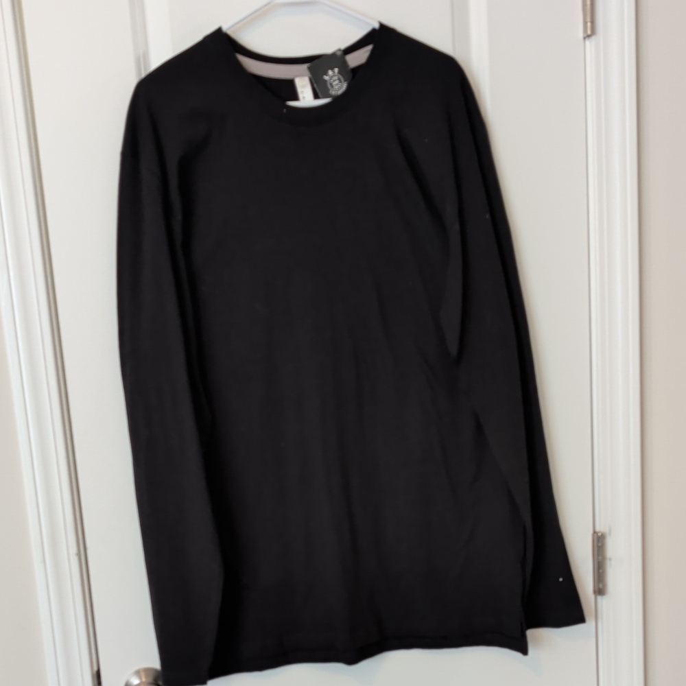 LAT Men's Black Long Sleeve Shirt NWT